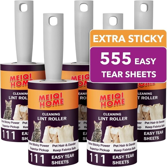 Lint Rollers for Pet Hair Extra Sticky, 555 Sheets Mega Value Set Lint Roller... - Picture 1 of 6